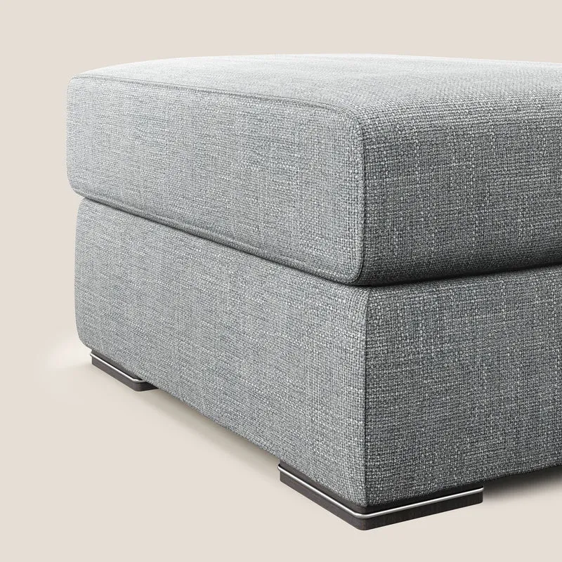 Sun pouf coffre en tissu imperméable doux entrelacé T06 gris