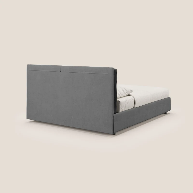 Travis lit coffre avec coussins capitonnés amovibles en tissu imperméable T02 gris