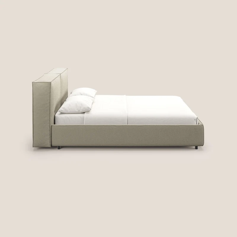Cocoon lit avec coffre rembourré déhoussable en bouclette imperméable T07 beige