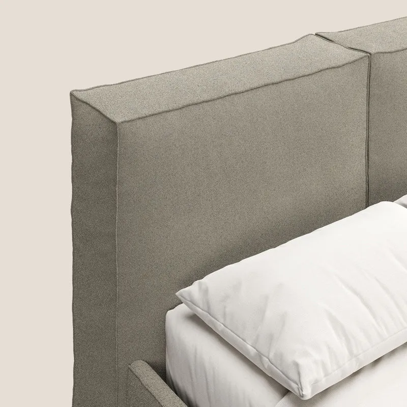 Cocoon lit avec coffre rembourré déhoussable en bouclette imperméable T07 beige