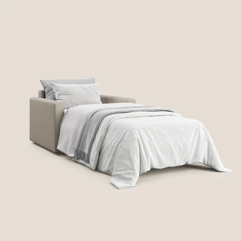 Chris Fauteuil convertible en tissu imperméable T13 crème