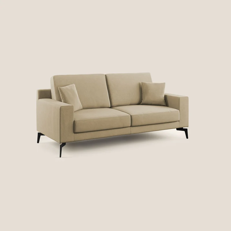 Prestige canapé moderne en microfibre détachable T11 beige