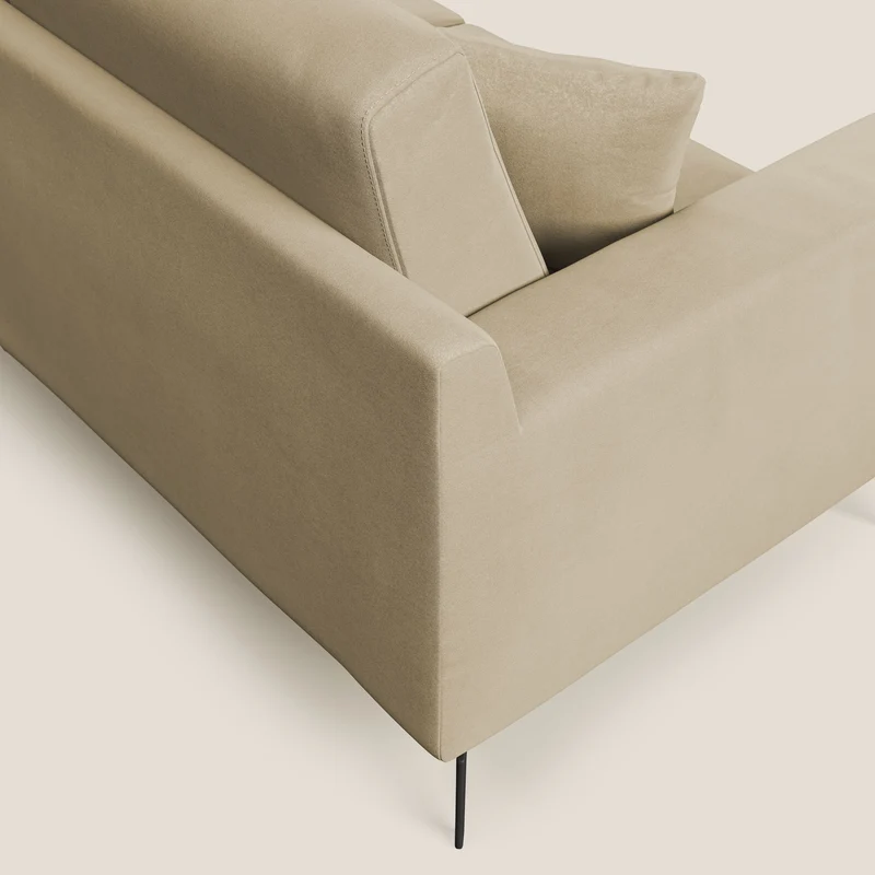 Prestige canapé moderne en microfibre détachable T11 beige
