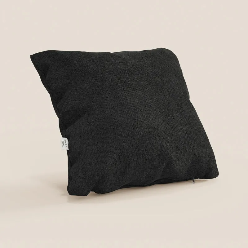 Destiny coussins carrés en tissu doux imperméable T02 noir