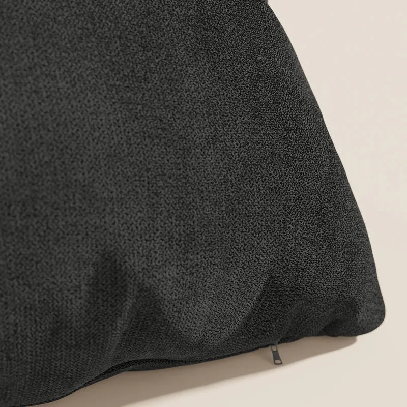 Destiny coussins carrés en tissu doux imperméable T02 noir
