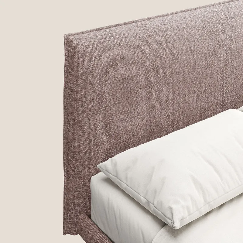 Theo lit moderne déhoussable avec pieds hauts en métal et tissu imperméable T10 rose
