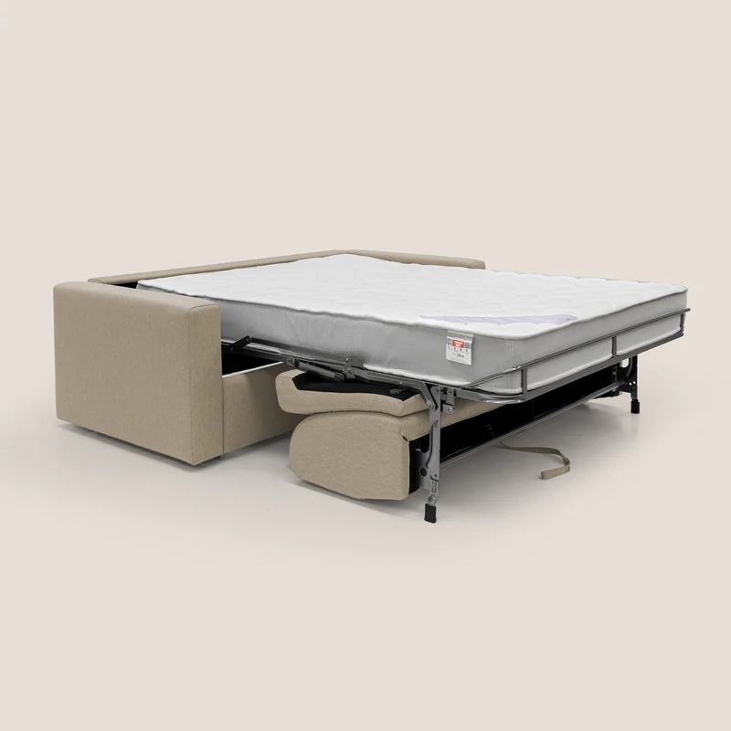 Kansas Canapé lit convertible h20 cm en tissu imperméable T13 beige