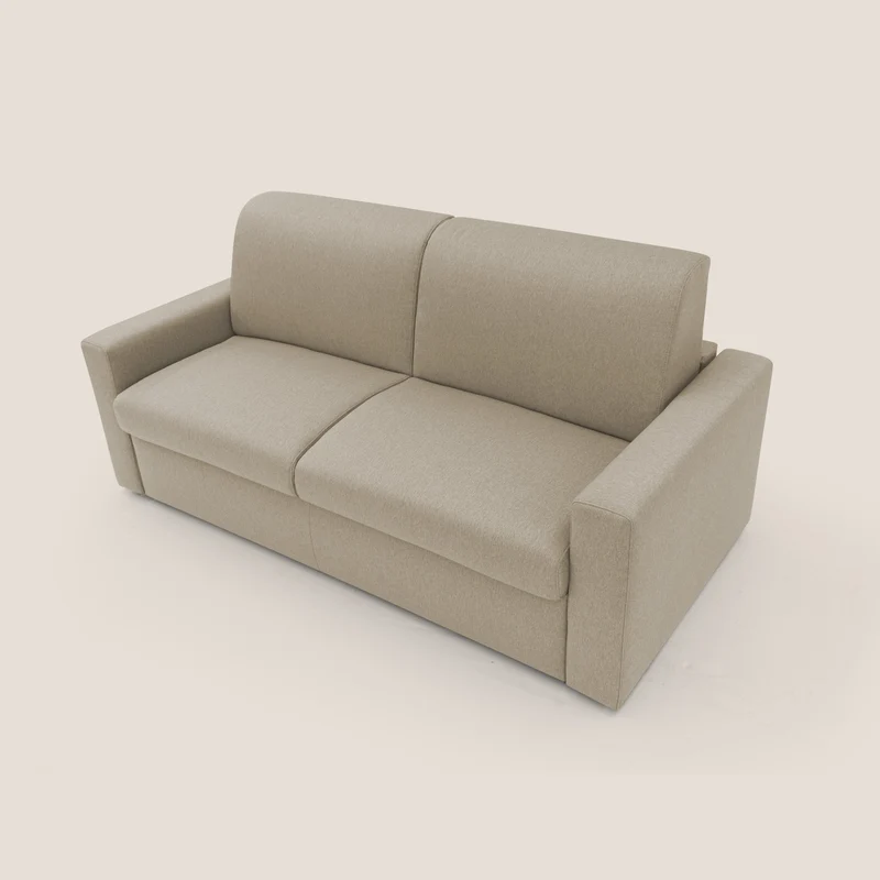 Kansas Canapé lit convertible h20 cm en tissu imperméable T13 beige