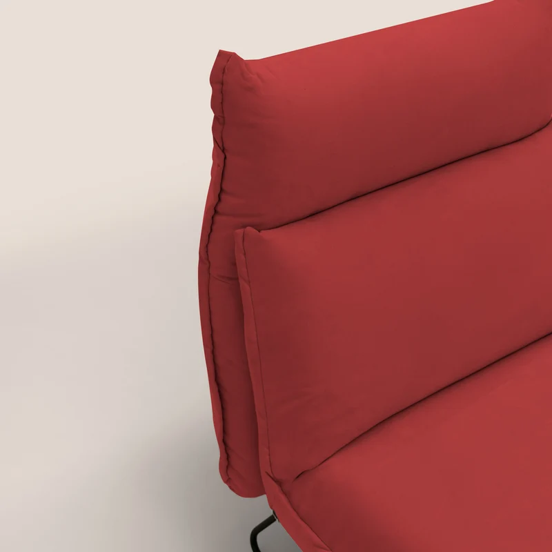 Tessa Fauteuil au design moderne en microfibre détachable T11 rouge