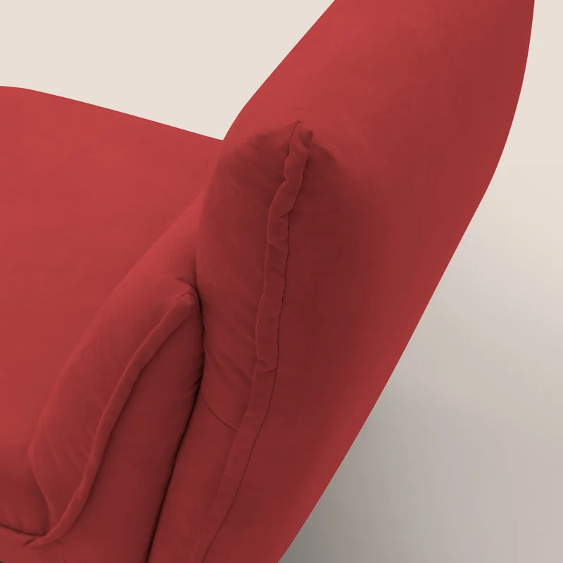 Tessa Fauteuil au design moderne en microfibre détachable T11 rouge