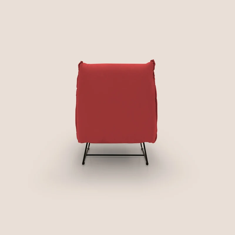 Tessa Fauteuil au design moderne en microfibre détachable T11 rouge