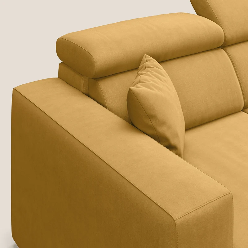 Orwell canapé avec 3 assises extractibles en microfibre détachable T11 jaune