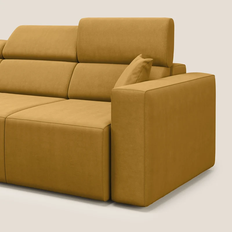 Orwell canapé avec 3 assises extractibles en microfibre détachable T11 jaune