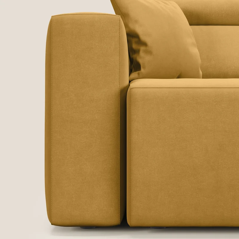 Orwell canapé avec 3 assises extractibles en microfibre détachable T11 jaune