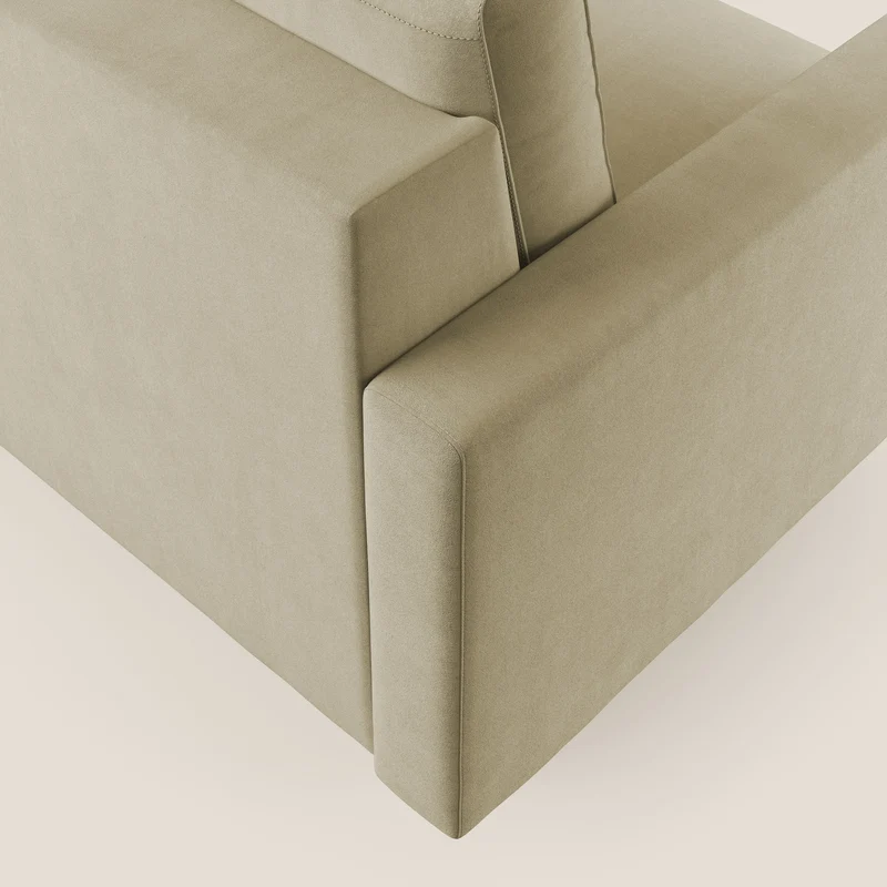 Megan fauteuil-lit en microfibre détachable T11 beige