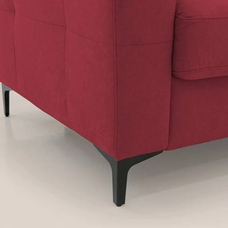 Gardenia canapé convertible matelas H 18cm avec têtières réglables et revêtement imperméable T02 rouge