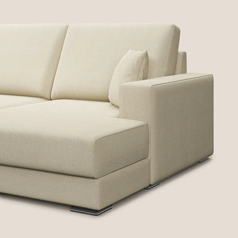 Marte canapé d'angle en tissu détachable et imperméable T08 crème