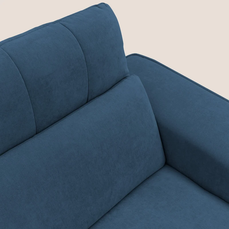 Clark canapé modulable d'angle REVERSIBLE avec option relax électrique en tissu détachable imperméable T17 bleu