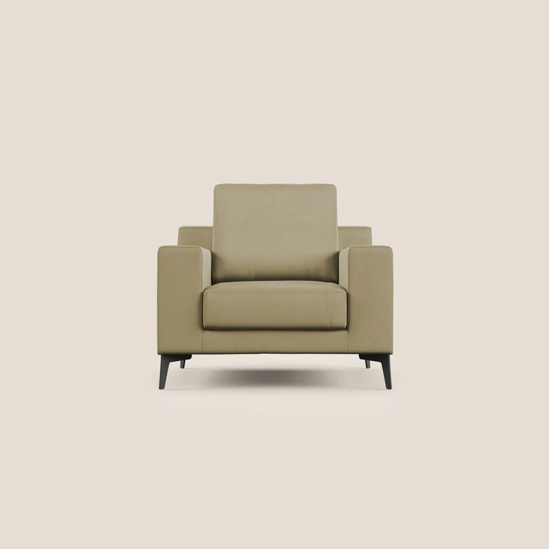 Prestige fauteuil moderne en microfibre détachable T11 beige