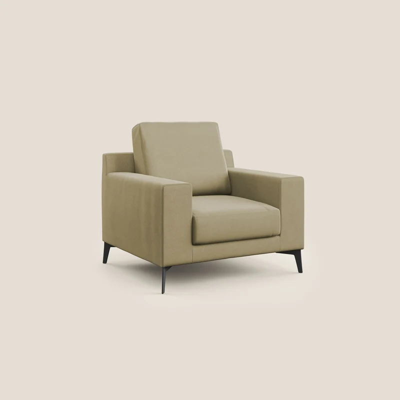 Prestige fauteuil moderne en microfibre détachable T11 beige