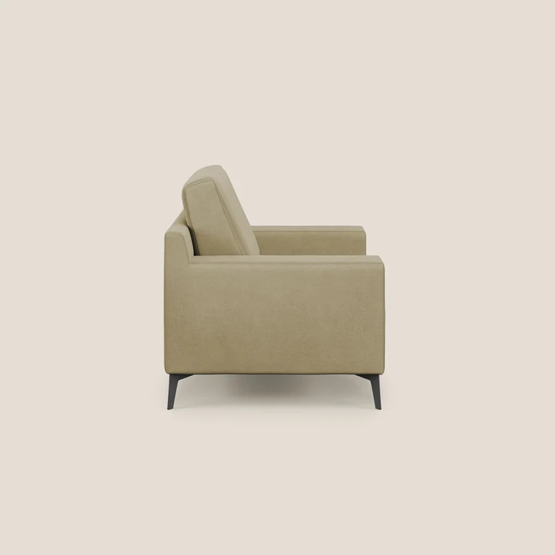 Prestige fauteuil moderne en microfibre détachable T11 beige
