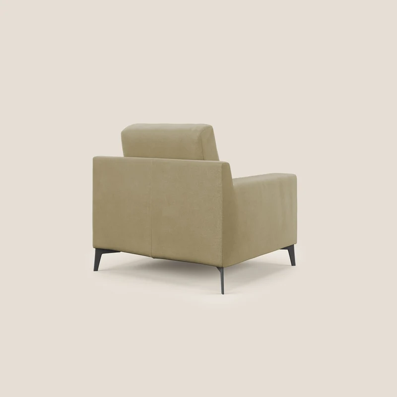 Prestige fauteuil moderne en microfibre détachable T11 beige