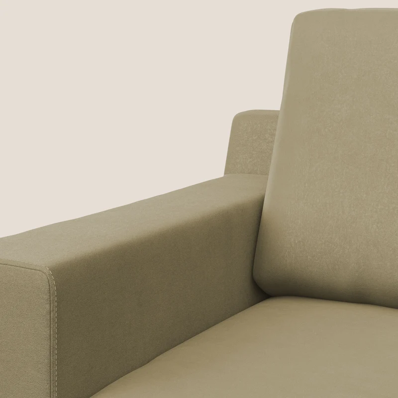 Prestige fauteuil moderne en microfibre détachable T11 beige