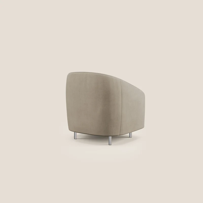 Sally Fauteuil en tissu doux imperméable T02 beige