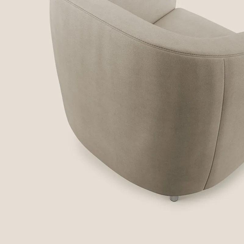Sally Fauteuil en tissu doux imperméable T02 beige