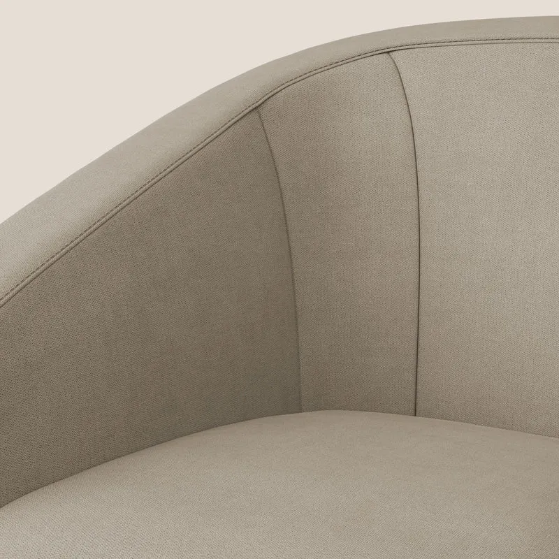 Sally Fauteuil en tissu doux imperméable T02 beige