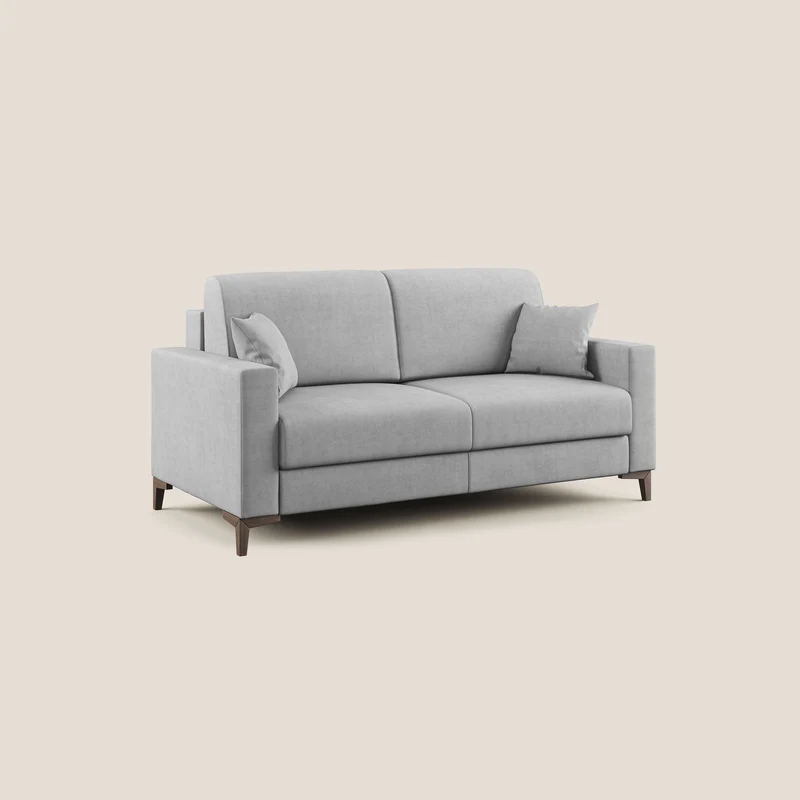 Kafka canapé lit convertible en tissu doux imperméable T02 gris clair