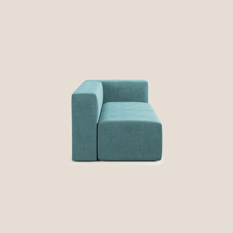 Nettuno module d'angle/latéral maxi en bouclette douce T07 bleu clair