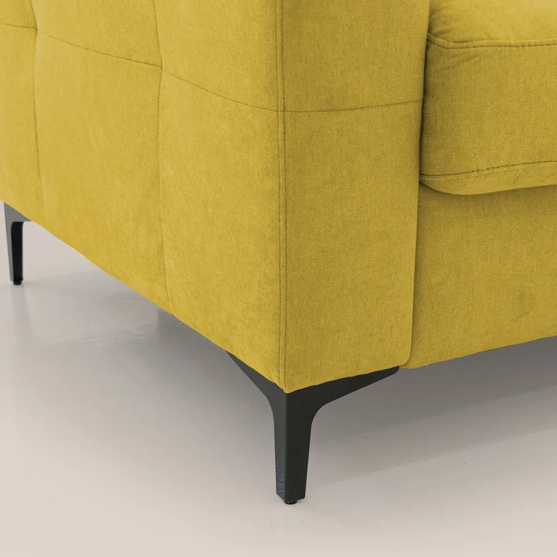 Gardenia canapé convertible matelas H 18cm avec têtières réglables et revêtement imperméable T02 jaune
