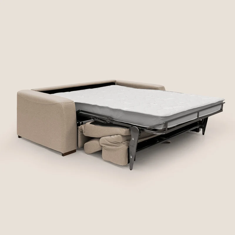 Poseidon canapé lit convertible + RELAX électrique en tissu imperméable détachable T05 beige