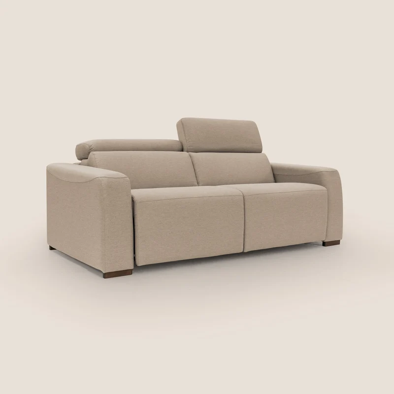 Poseidon canapé lit convertible + RELAX électrique en tissu imperméable détachable T05 beige