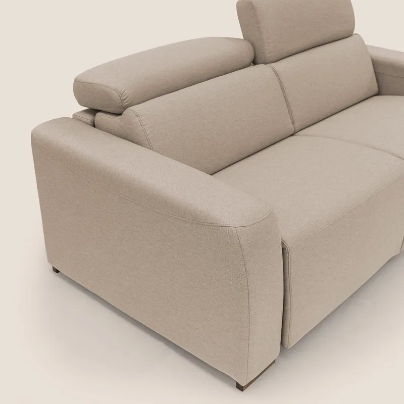 Poseidon canapé lit convertible + RELAX électrique en tissu imperméable détachable T05 beige