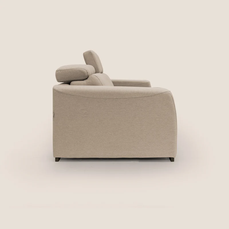Poseidon canapé lit convertible + RELAX électrique en tissu imperméable détachable T05 beige