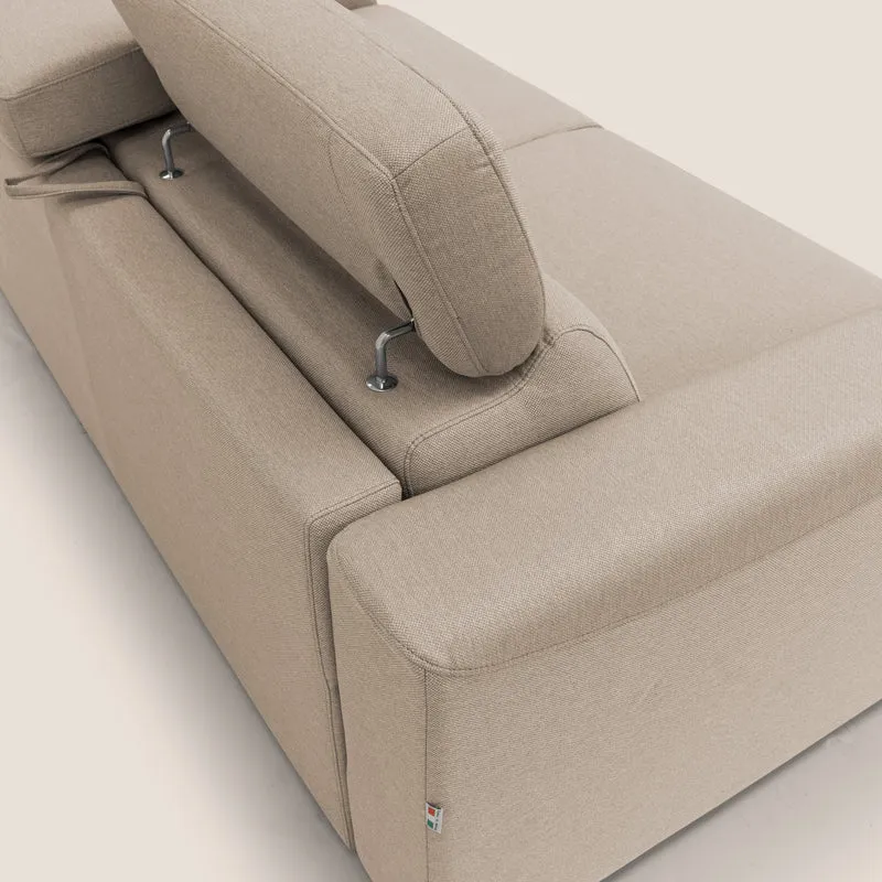 Poseidon canapé lit convertible + RELAX électrique en tissu imperméable détachable T05 beige