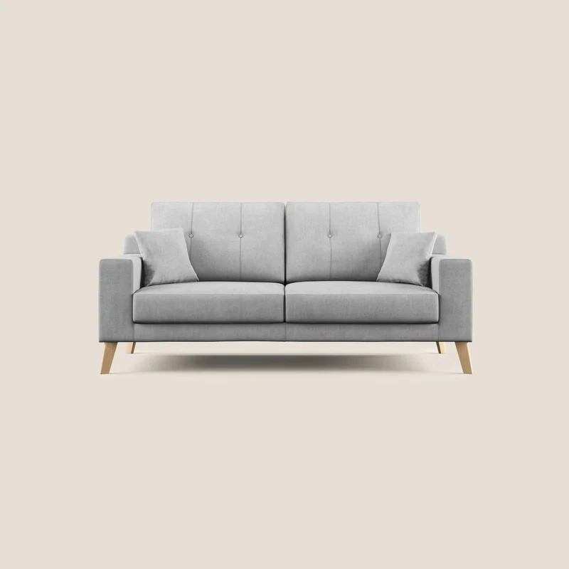 Danish canapé moderne en tissu doux imperméable T02 gris clair