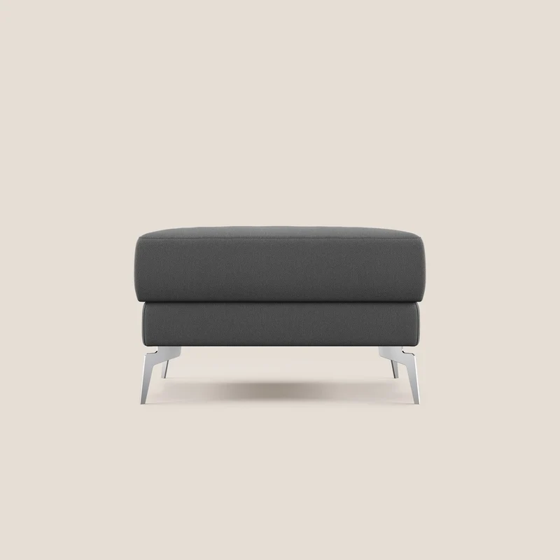 Star Pouf avec pieds hauts en tissu détachable T05 anthracite