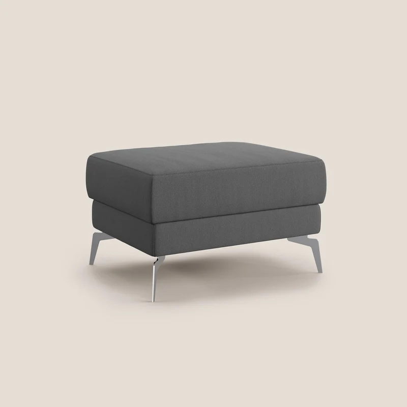 Star Pouf avec pieds hauts en tissu détachable T05 anthracite