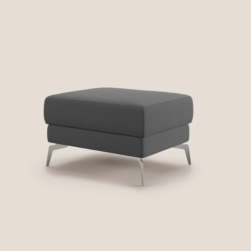 Star Pouf avec pieds hauts en tissu détachable T05 anthracite