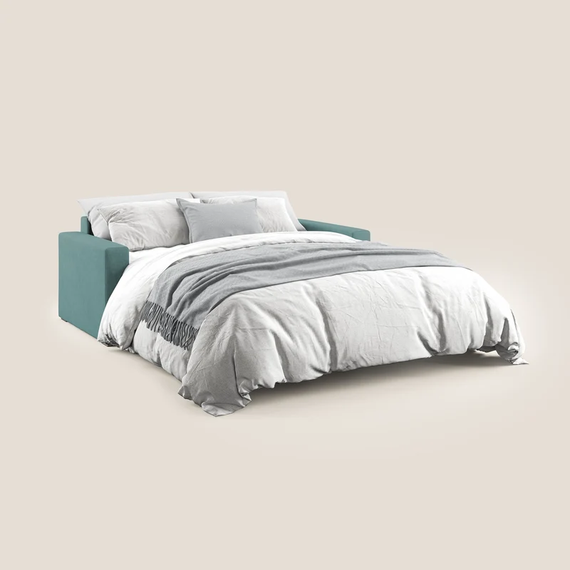 Best Canapé-lit double en tissu imperméable T02 pétrolier
