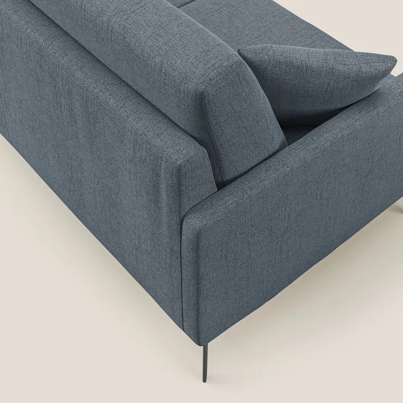 Saturno canapé moderne en tissu doux imperméable T03 bleu