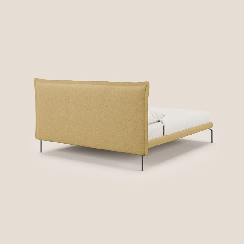 Eric lit rembourré au design minimaliste en tissu imperméable T14 jaune