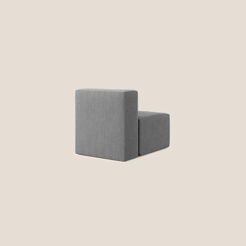 Nettuno module de fauteuil central en bouclette douce T07 anthracite
