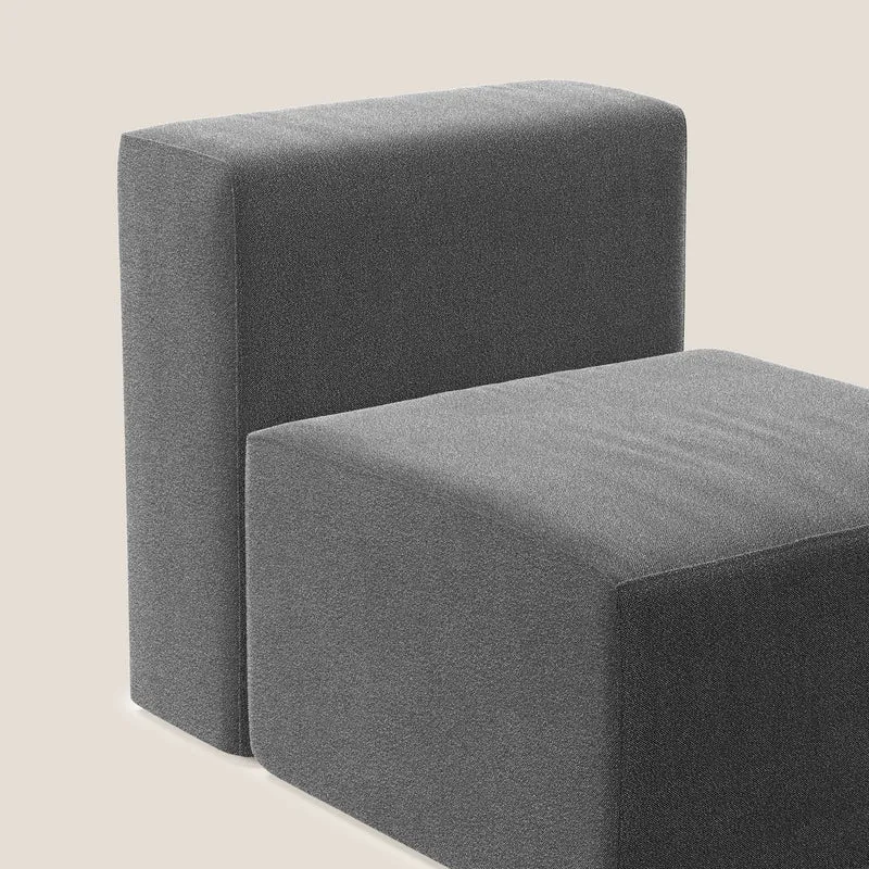 Nettuno module de fauteuil central en bouclette douce T07 anthracite