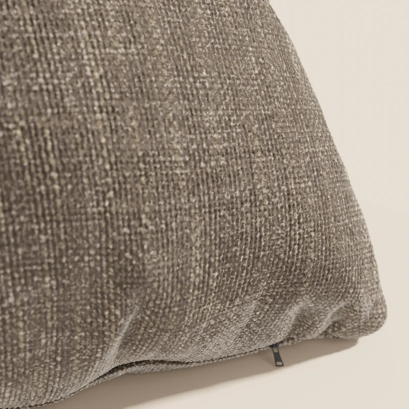 Coussin Lyon disponible en plusieurs couleurs, fabriqué en tissu tressé souple imperméable T06 marron