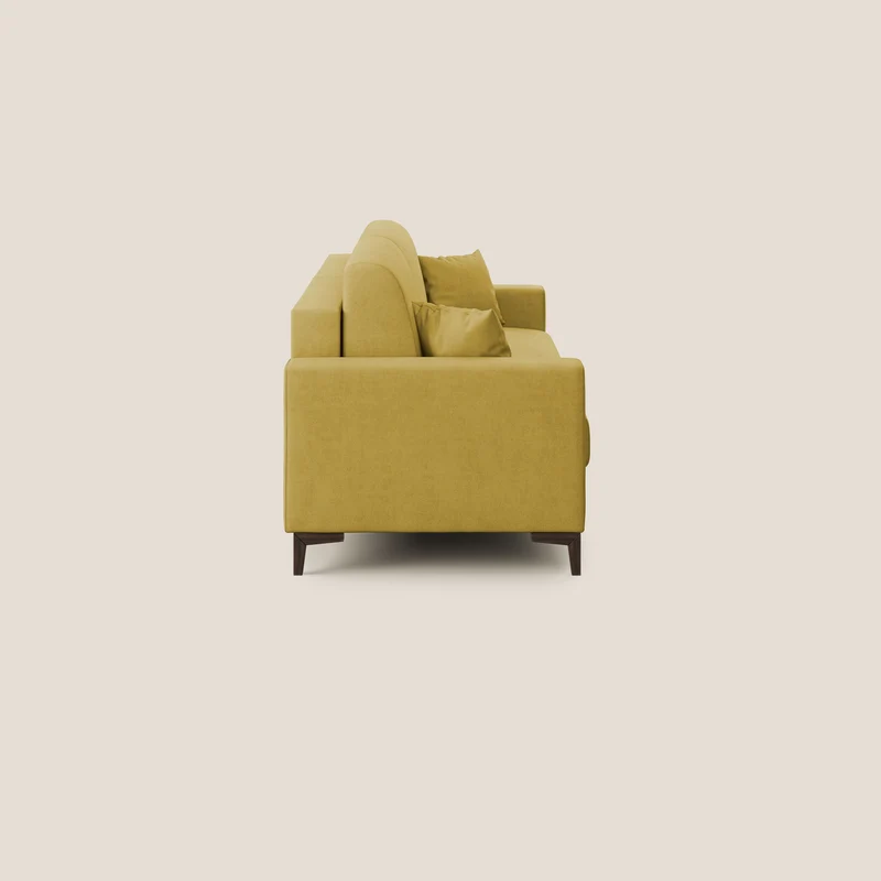 Kafka canapé lit convertible en tissu doux imperméable T02 jaune