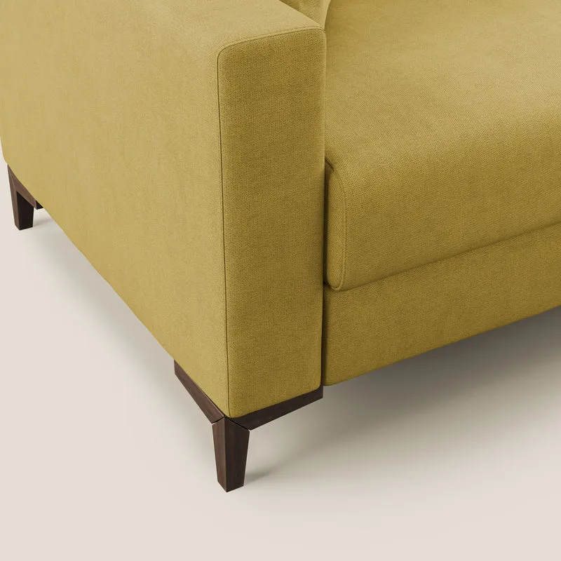 Kafka canapé lit convertible en tissu doux imperméable T02 jaune